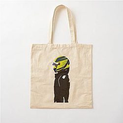 Lewis Hamilton in race suit Cotton Tote Bag