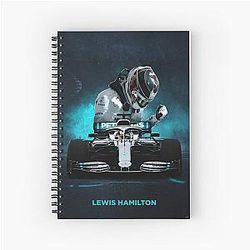Lewis Hamilton Formula 1 poster Spiral Notebook