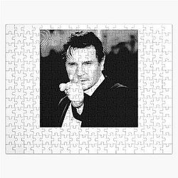Mens Best Liam Neeson Movie For Fan Jigsaw Puzzle