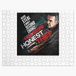 Gifts for Movie Fan Liam Neeson Retro Wave Jigsaw Puzzle