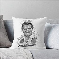 Liam Neeson Abstract Sketch Art Throw Pillow