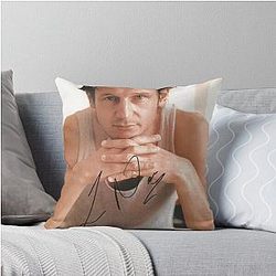 Liam Neeson Signed Throw Pillow