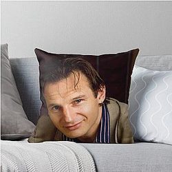 Liam Neeson Young Throw Pillow