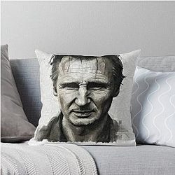 Liam Neeson Throw Pillow