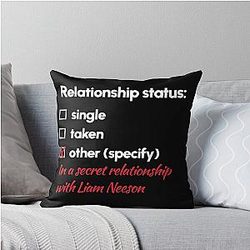 Liam Neeson Relationship Throw Pillow