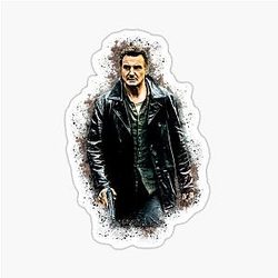 Liam Neeson T-Shirt Sticker
