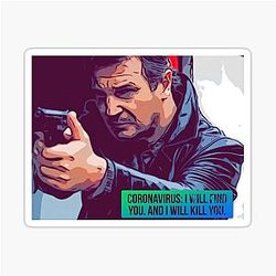 Liam Neeson World Sticker