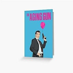 Naked Gun Liam Neeson Old Greeting Card