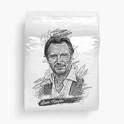 Liam Neeson Abstract Sketch Art Duvet Cover