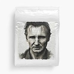 Sketch of Liam Neeson Duvet Cover