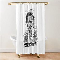 Liam Neeson Abstract Sketch Art Shower Curtain