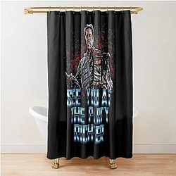 Lover gifts Liam Neeson Bill Nighy Retro Wave Shower Curtain