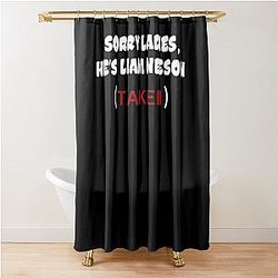 Mens Uziel Liam Neeson Lucky Gift Shower Curtain