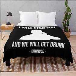 Mens Funny Liam Neeson Awesome Throw Blanket