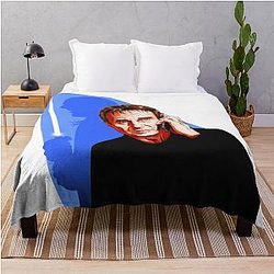 Liam Neeson An illustration by Paul Cemmick Throw Blanket