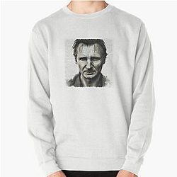 Sketched Outline of a Liam Neeson's Pullover Sweatshirt