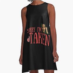 Sorry I'm Taken Funny Valentine's Day Gift Idea Liam Neeson A-Line Dress