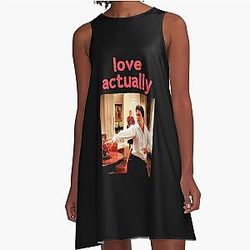Gift for Men Laura Linney Liam Neeson Vintage Photo A-Line Dress