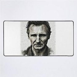 Sketch of Liam Neeson Desk Mat
