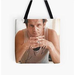 Liam Neeson Signed All Over Print Tote