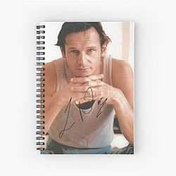 Liam Neeson signed Spiral Notebook
