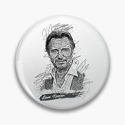 Liam Neeson Abstract Sketch Art Pin