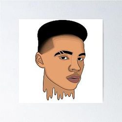 Lil Mosey Line Art Poster