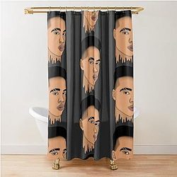 Lil Mosey Line Art Shower Curtain