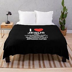 Lil Nas X Blanket - I LOVE JESUS - LIL NAS X MONTERO Throw Blanket RB2103