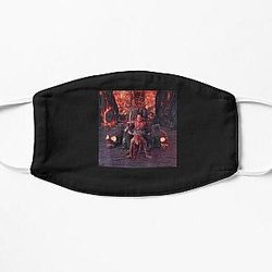 Lil Nas X Face Masks - Lil Nas X Official Satan Montero T-Shirt Flat Mask RB2103