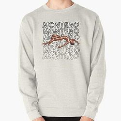 Lil Nas X Sweatshirts - Lil nas X - Montero Text Black Version  Pullover Sweatshirt RB2103