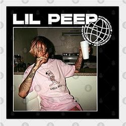 Lil Peep Posters - Aesthetic Lil Peep 'Smoke And Drink' Design Poster TP1107