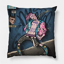 Lil Peep Pillows - Everybody'S Everything Lil Peep Comic Style Throw Pillow TP1107