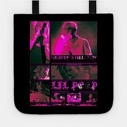 Lil Peep Bags - Lil Peep Pink Tote Bag TP1107