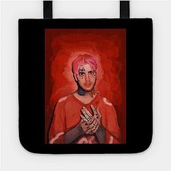 Lil Peep Bags - Lil Peep Digital Portrait Tote Bag TP1107