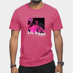 Lil Peep T-Shirts - Lil Peep Pink Hellboy (Lil Peep Hellboy; Lil Peep T-Shirt, Aesthetic Lil Peep). Classic T-Shirt TP1107