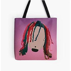 Lil Pump - Head Only Stained Tote Bag