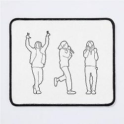 Minimal Lil Pump Silhouettes Mouse Pad