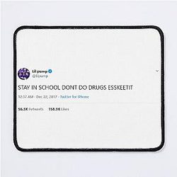 Lil Pump Stay In School Mouse Pad