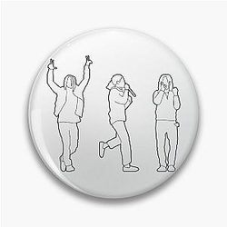 Minimal Lil Pump Silhouettes Pin
