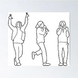 Minimal Lil Pump Silhouettes Poster