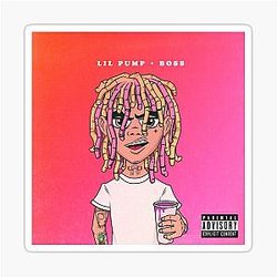 Lil Pump Boss Art Sticker