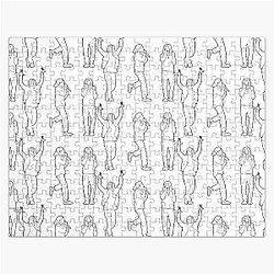 Minimal Lil Pump Silhouettes Jigsaw Puzzle