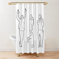 Minimal Lil Pump Silhouettes Shower Curtain