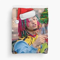 Lil Pump Christmas Gucci Gang Duvet Cover