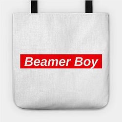 Lil Peep Bags - Beamer Boy  Red Box Logo Tote