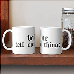 Lil Peep Mug - Awful Things Lyrics x Bother Me Black Font Coffee Mug