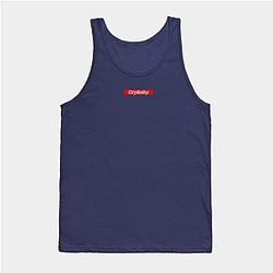Lil Peep Tank Tops - CryBaby  Red Box Logo Tank Top