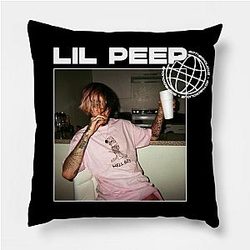 Lil Peep Pillows - Aesthetic Lil Peep 'Smoke and Drink' Design Pillow