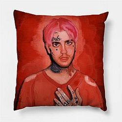 Lil Peep Pillows - Lil Peep Digital Portrait Pillow